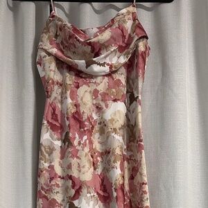 Floral silky dress